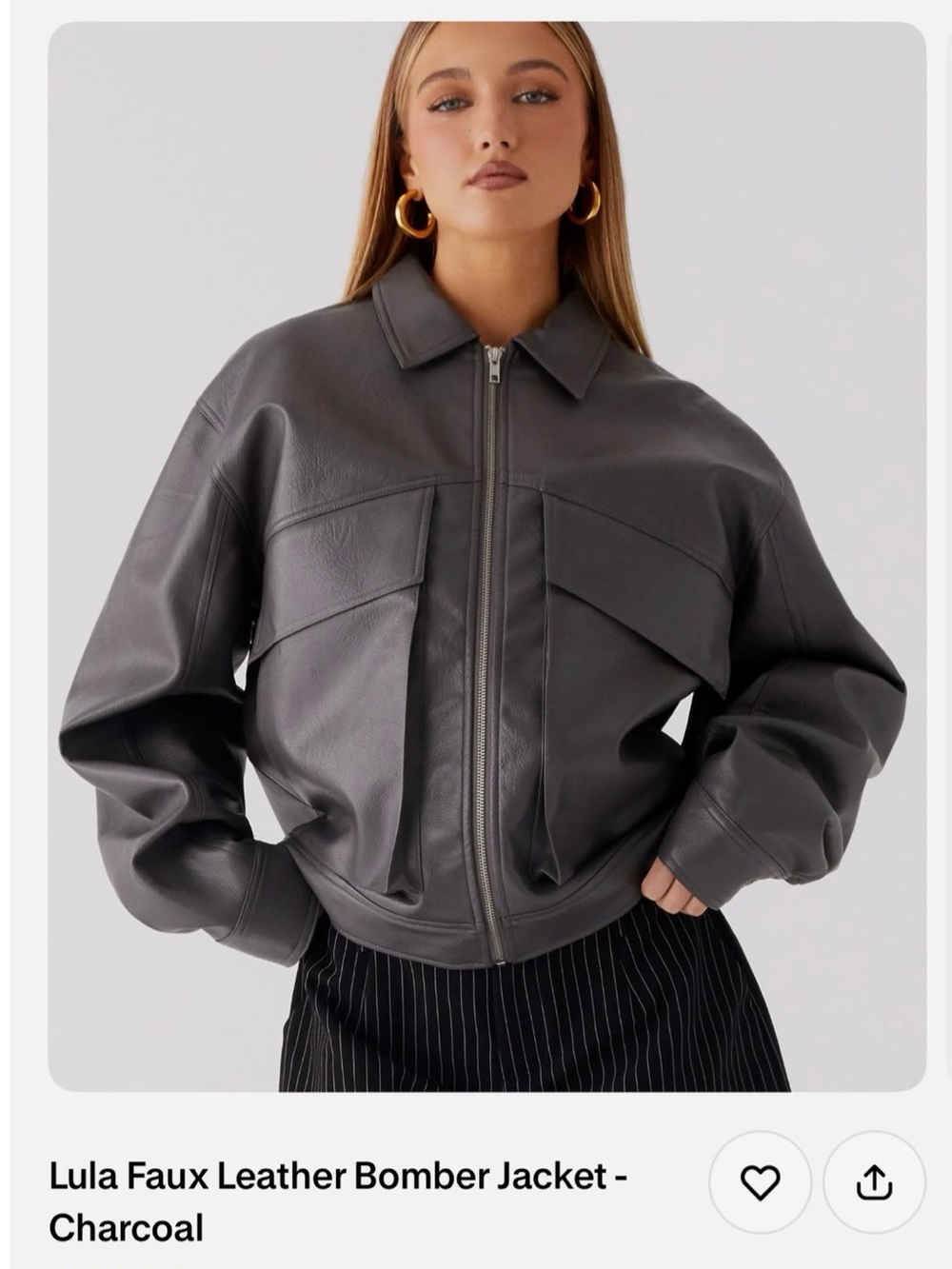 Peppermayo Lula Faux Leather Jacket